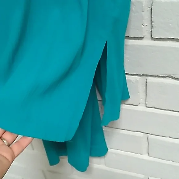 Alfred Dunner Teal 2 Piece Textured Pants Suit. Size 16 Top / 14 Pants. NWOT - Picture 6 of 13